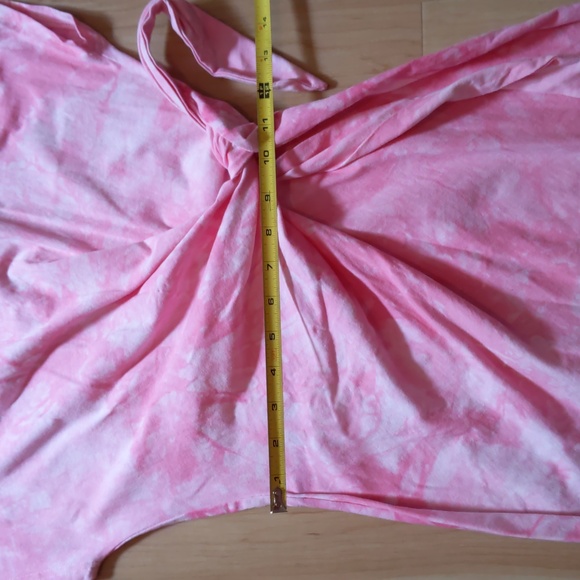 Tie Dye Adjustable Mini Dress, Cinched Waist, S, Cap Sleeves, Stretchy, Bodycon - Picture 9 of 12